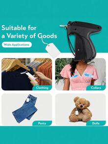 1pc Handheld Mini Stitch Gun For Quick Clothing Fix, Portable Tag Attacher Gun, Multipurpose Sewing Tool For Garment Repair, Duvet Fastening, Price Tag Installation - 1 Black Gun + 2600 Needles + 6 Needle Tips - View 7