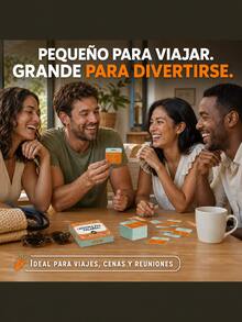 MINKOJA This Word - A Popular Mini Card Game From Spain That Includes 50 Cards, Perfect For Social Gatherings With Friends And Family, As Well As For Holiday Gifts. Party Games - Orange - View 3
