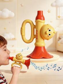 MINKOJA Mainan Terompet Bayi Bebek Lucu, Alat Musik Terompet Mini Mudah Ditiup, Desain Ringan dan Mudah Digenggam untuk Meniup Tanpa Usaha, Mainan Edukasi Musik Genggam Portabel untuk Hiburan Sehari-hari - MultiWarna - View 1