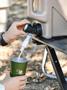 1pc Portable Outdoor Water Container With Tap, Large‑Capacity Water Storage Jug For Camping Car Travel - Multicolor - View 10