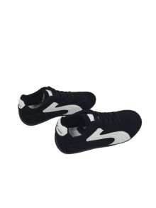 Plus Size Women'S Summer Casual Flat Soft Sole Patchwork Outdoor Sports Shoes, Lightweight Spring/Autumn Student Sneakers - Black 6212 - View 6