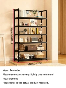 1pc 3-6 Tier Light-Duty Storage Rack, Easy To Assemble Freestanding Shelving Unit, Space-Saving Storage For Kitchen, Bathroom, Bedroom, And Balcony - View 12