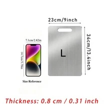 Stainless Steel Cutting Board For Home Use, Mold-Resistant Kitchen Chopping Board With Rolling Surface, Wall-Mounted Double-Sided Butcher Block - multiple pieces - View 10