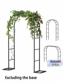 Metal Garden Plant Climbing Flower Arch Frame Decoration Pergola For Flower And Plant With Green Vine - Black - View 1