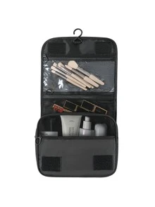 PU Leather Travel Makeup Bag Large Capacity Handheld Cosmetic Organizer Portable Waterproof Toiletry Storage Bag For Women - Multicolor - View 10