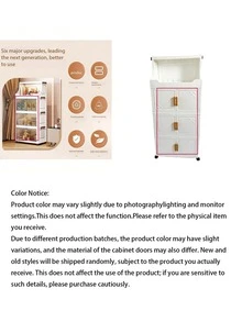 1pc Multi-Layer Foldable Storage Cabinet, Household Simple Foldable Plastic Cabinet, Large Capacity For Snacks, Sundries, Clothes, Toys - White - View 5