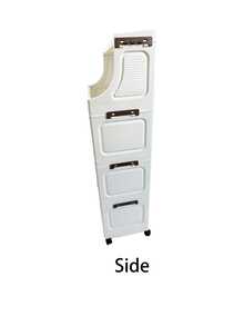 1pc Multi-Layer Foldable Storage Cabinet, Household Simple Foldable Plastic Cabinet, Large Capacity For Snacks, Sundries, Clothes, Toys - White - View 8