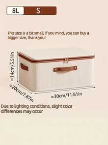 Foldable Linen Storage Box With Double Zippers & Faux‑Leather Handles, Large‑Capacity Lidded Under‑Bed Storage Basket For Clothes, Bed Sheets, Moving, Ideal For Bedroom, Dorm, Study, Wardrobe, Laundry & Under‑Bed Organization - View 6