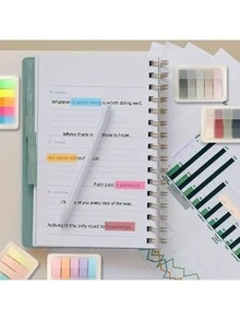 1/6 Buah Stiker Indeks Hewan Peliharaan Fluorescent Berwarna, Dengan Catatan Kotak yang Dapat Digambar Berwarna Morandi, Perlengkapan Sekolah, Musim Kembali ke Sekolah - MultiWarna - View 8
