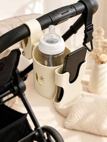 1 Pack, Stroller Cup Holder With Mobile Phone Holder, Stroller Storage Supplies With Water Cup, Baby Travel Equipment With Mobile Phone. - Multicolor - View 2