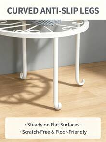 Heavy-Duty Rust-Resistant Iron Plant Stand, Potted Plant Holder, Sturdy Flower Pot Rack, Stylish Room Decor, Home Decoration, Space-Saving Storage Solution, Kitchen Accessory, Bathroom Accessory, Bedroom Accessory - A - View 7