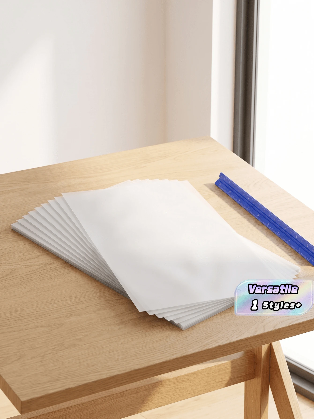 100Sheets Tracing Paper, Blank Translucent Sulfuric Paper, Matte Sketch Transfer Paper, DIY Trace Drawing Paper For Pen Practice, Calligraphy Copy, Sketching, Drafting, Hand‑Made Craft, Journal Decor, Art Creation Stationery Supplies - Clear - View 1