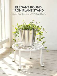 Heavy-Duty Rust-Resistant Iron Plant Stand, Potted Plant Holder, Sturdy Flower Pot Rack, Stylish Room Decor, Home Decoration, Space-Saving Storage Solution, Kitchen Accessory, Bathroom Accessory, Bedroom Accessory - A - View 6