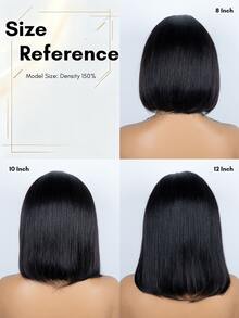 QUICK WEAR Headband Bob Wig Human Hair Glueless Install With Quick Drawstring Adjustment Natural Color Straight Hair 150% Density For Women, None Lace Wigs Human Hair Wear & Go For Beginner Friendly 9AM Hair Cosplay Y2K Ss26 - SNatural - View 4