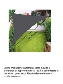Foldable Waterproof Triangle Sunshade Canvas, Suitable For Outdoor Activities, Backyard Sun Shelter, Camping Tent, Sunshade Canopy. Waterproof Triangle Sunshade Canopy Blocks 98% Uv For Patio, Balcony, Gazebo, Outdoor Use - Multiple Styles - View 10