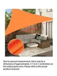 Foldable Waterproof Triangle Sunshade Canvas, Suitable For Outdoor Activities, Backyard Sun Shelter, Camping Tent, Sunshade Canopy. Waterproof Triangle Sunshade Canopy Blocks 98% Uv For Patio, Balcony, Gazebo, Outdoor Use - Multiple Styles - View 8