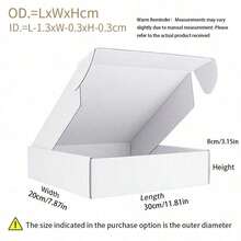5 Piece Set White Courier Packaging Boxes, Packing Materials, Corrugated Paper Boxes, Postal Cardboard Boxes, Gift Boxes, Corrugated Boxes, Shipping Boxes Back To School - white - View 8