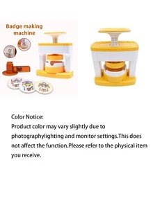 Badge Maker 1 Set DIY Round Button Maker With 48 Patterns And 48 Button Parts Cute Press Pin Maker Machine Gift (Some Color Patterns Are Random) - multicolor - View 4