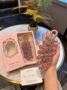 A Multi-Functional Grape-Scented Soap Featuring A Natural Aroma And Versatile Uses. Its Crystal-Clear, It Serves As An Exquisite Bathroom Accessory That Elevates Your Home Decor And Makes An Ideal Gift. - Multicolor - View 1