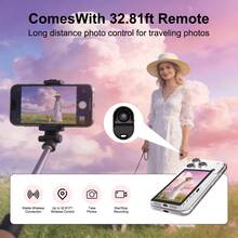 1pc Upgraded Magnetic Vlog Selfie Monitor Screen,HD Wireless Rear‑Camera Viewfinder With Built‑In Remote & Speaker,Compatible With IOS & Android,Content Creation Tool For Live Streaming,Selfie,Video Recording - Built-in 3.97-inch Speakers - View 5