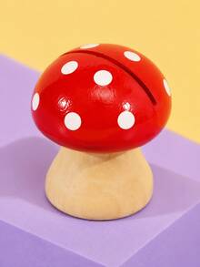Joivida 1pc/2pcs Wood Mushroom-Shaped Message Holder & Photo Display - Artificial Wood Desk With & Suitable For Office Decor, Photo Frame, Holder, Decoration For Materials - Multicolor - View 3
