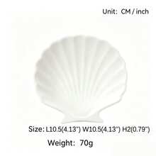 White Shell Conch-Shaped Plate, Small And Exquisite, Can Be Used As Photography Props, Jewelry Storage Or Decorations, Suitable For Birthday Decorations, Performance Accessories, Mother's Day - White - View 8