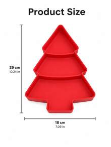Joivida Christmas Tree Shaped Snack Tray, Divided Plastic Serving Platter, Compartment Dish, Multi‑Grid Snack Plate For Christmas Party, Tabletop Decor, Family Gathering, Holiday Snack Storage - multicolor - View 4