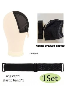 Nunify Wig Caps For Making Lace Wig With Drawstring Adjustable Mesh Cap With Adjust Silicone Nonslip Elastic Wig Band Weaving Cap With Drawstring For Making 4X4 5X5 13X4 13X6 Lace Front Wigs - multicolor - View 16