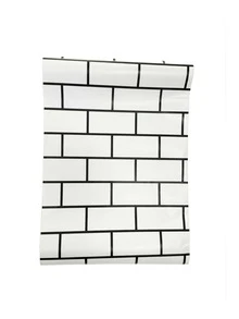 Black Line White Brick White Line Black Brick Geometry Modern And Simple Style Suitable For Home Decoration, Kitchen Cabinets, Tables And Chairs, Room Backgrounds, Home Renovation DIY, Waterproof And Stain Resistant, - multicolor - View 3