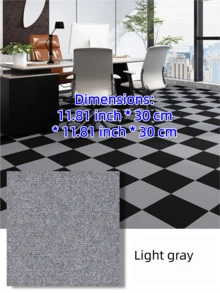 Karpet Perekat Mandiri untuk Kamar Tidur, Ruang Tamu, Kantor, Lantai Toko, Anti Selip dan Tahan Air - 10Pcs - View 7