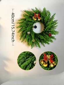 Simulated Christmas Pine Needle Wreath, Wall Hanging Vine, Holiday Decoration Christmas Greenery - multicolor - View 5
