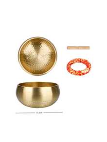 1Set Hand‑Forged Singing Bowl Set, Rich Resonant Sound, For Yoga, Sound Healing, Chakra Balancing & Mindfulness Practice, Comes With Mallet For Easy Playing, Ideal For Meditation And Relaxation - Multicolor - View 10