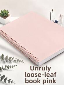 1pc Macaron B5 Loose-Leaf Notebook, Removable Coil, Comfortable To Use, High School Student A4 Stylish Notepad - Multicolor - View 16