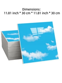 Plane Wallpaper Self-Adhesive Ceiling Home Roof Ceiling Wall Cover Ugly Decoration Living Room Bedroom Waterproof Anti-Moisture Sticker - 10Pcs - View 7