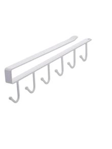 Under Cabinet Mug Holder Hanging Cup Storage Organizer Hooks, Multi-Purpose Kitchen Rack For Cupboard, Pantry, Desk, Countertop And Bookshelf, Available In Black And White Two Colors - Multicolor - View 8