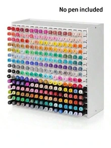 1 Set Large Colorful Coded Alcohol Marker Set With 240 Vivid Colors, Storage Box, Suitable For School Projects, Art Classes And Student Artists(No Pen Included) - White - View 2