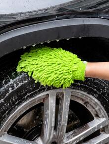 Chemical Guys, Chenille Microfiber Wash Mitt For Cars, Lime Green, Single | Ultra-Soft Chenille Noodles Hold Thick Suds And Trap Grit, Gentle On Paint, Glass Machine Washable - multicolor - View 6