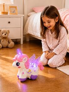 Electric Stunt Spinning Unicorn Toy, Rechargeable With Music & Lights, Cartoon Animal Shaped Toy For Girls,Toys For Kids Kids Toys Fidget Toys Fidget Toys For Kids Travel Toys,Sensory Toys Boys Toys Toys For Girl Games,Toys For Girl,Boys Toys - Multicolor - View 10