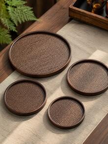 Walnut Tray Wood Tea Tray Fruit Tray Household Tea Tray Hotel Rectangular Bread Dim Sum Tray - Multicolor - View 7