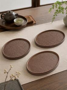 Walnut Tray Wood Tea Tray Fruit Tray Household Tea Tray Hotel Rectangular Bread Dim Sum Tray - Multicolor - View 4