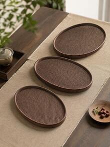Walnut Tray Wood Tea Tray Fruit Tray Household Tea Tray Hotel Rectangular Bread Dim Sum Tray - Multicolor - View 2