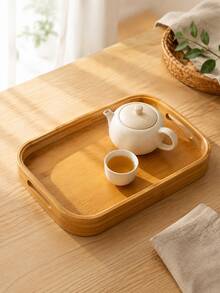Walnut Tray Wood Tea Tray Fruit Tray Household Tea Tray Hotel Rectangular Bread Dim Sum Tray - Multicolor - View 1