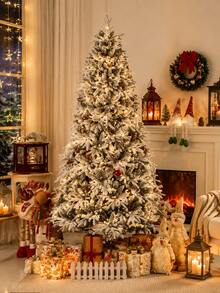 Dekorasi Natal 120CM-180M Pohon Natal Mewah Berbahan Bulu Halus Dekorasi Rumah Pohon Natal Meja - MultiWarna - View 6