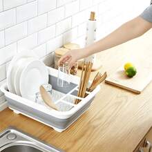 Foldable Bowl Rack, Storage Rack, Sink, Foldable Dishwashing Basin, For Placing Bowls, Chopsticks, Plates, Storage Of Bowls, Chopsticks, Plates, Folding Drip Rack - Multi-size - View 8
