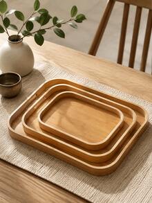 Walnut Tray Wood Tea Tray Fruit Tray Household Tea Tray Hotel Rectangular Bread Dim Sum Tray - Multicolor - View 6