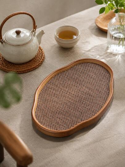 Walnut Tray Wood Tea Tray Fruit Tray Household Tea Tray Hotel Rectangular Bread Dim Sum Tray