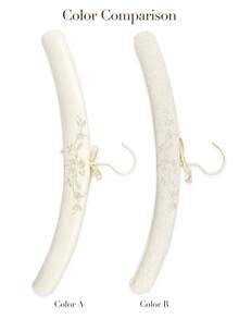 Cirelle 1 Embroidery-Covered Hanging Rack, A Non-Slip Clothing Rack, Equipped With Ribbon Bow Knots. It Is Very Suitable For Home Wardrobes, Wardrobes, Bedroom Storage. It Is Appropriate As A Holiday Gift, Party Present, Valentine's Day Gift. It Is Suitable For Adults, Women, Family Members And Friends To Use. - Multicolor - View 10