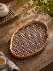 Khay gỗ óc chó hình chữ nhật dùng cho gia đình và khách sạn, khay trà, khay đựng trái cây, khay bánh mì và dim sum - Nhiều màu - Xem 3