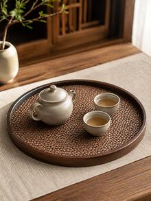 Walnut Tray Wood Tea Tray Fruit Tray Household Tea Tray Hotel Rectangular Bread Dim Sum Tray - Multicolor - View 6