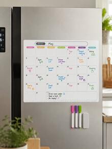 Reusable Monthly & Weekly Planner, Magnetic Calendar Sticker, Whiteboard Flexible Magnet Memo Pad, Message Board & Fridge Magnet - multicolor - View 7